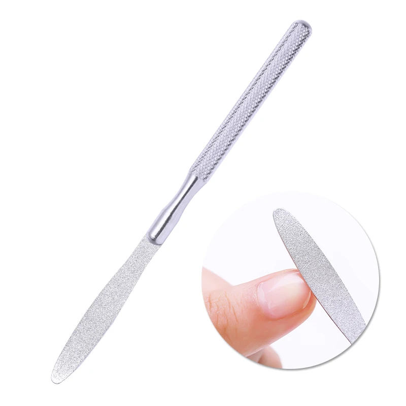 Пилка для ногтей из нержавеющей стали 1 шт. Профессиональная пилочка полировка