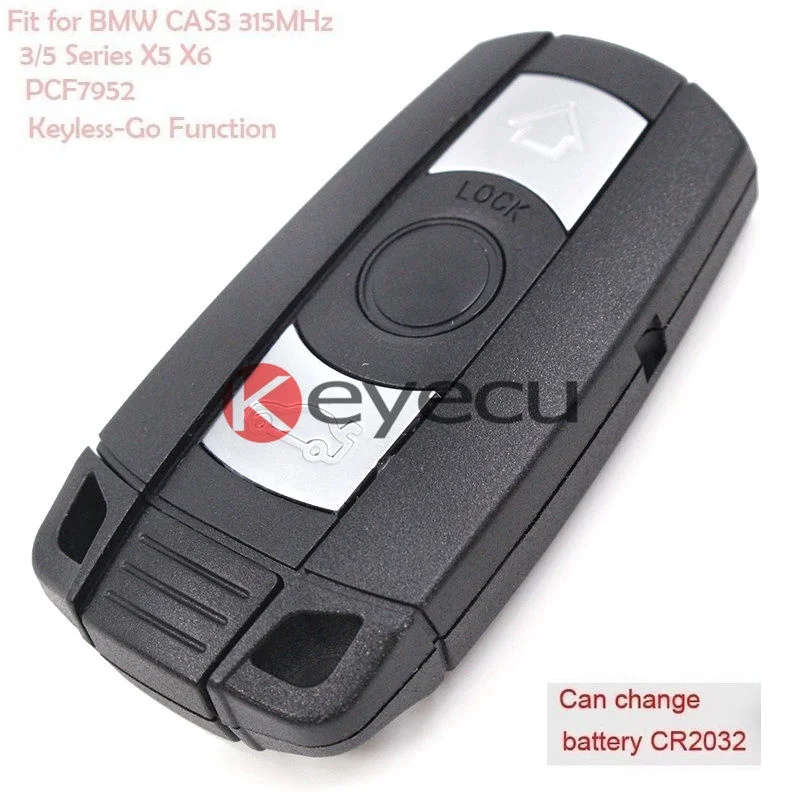 KEYECU Полный Интеллектуальный дистанционный ключ 315 МГц для BMW CAS3 3/5 серии X5 PCF7952 с