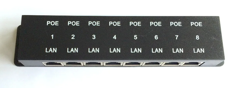 Многопортовый пассивный 10/100 мощность по Ethernet PoE инжектор для до 8 устройств блок