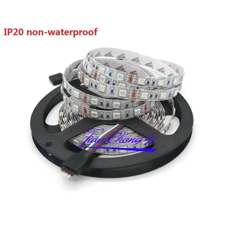 Светодиодная лента RGB SMD5050 5 м 10 + ИК-контроллер с 44 кнопками адаптер постоянного