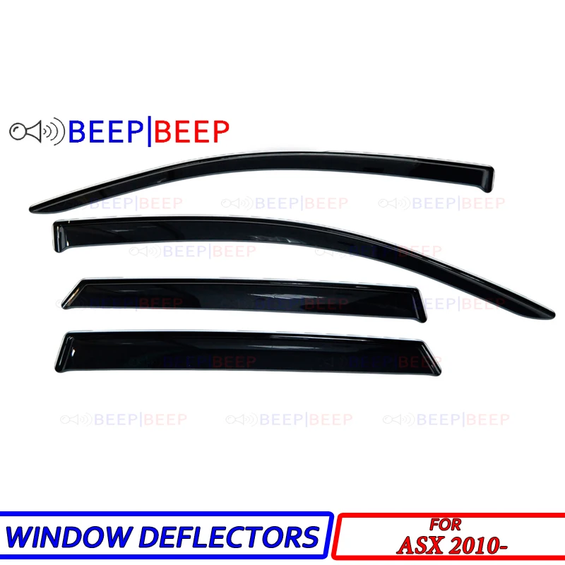 

For Mitsubishi ASX 2010- car window deflectors car wind deflector sun guard rain wind vent visor cover car styling accessories