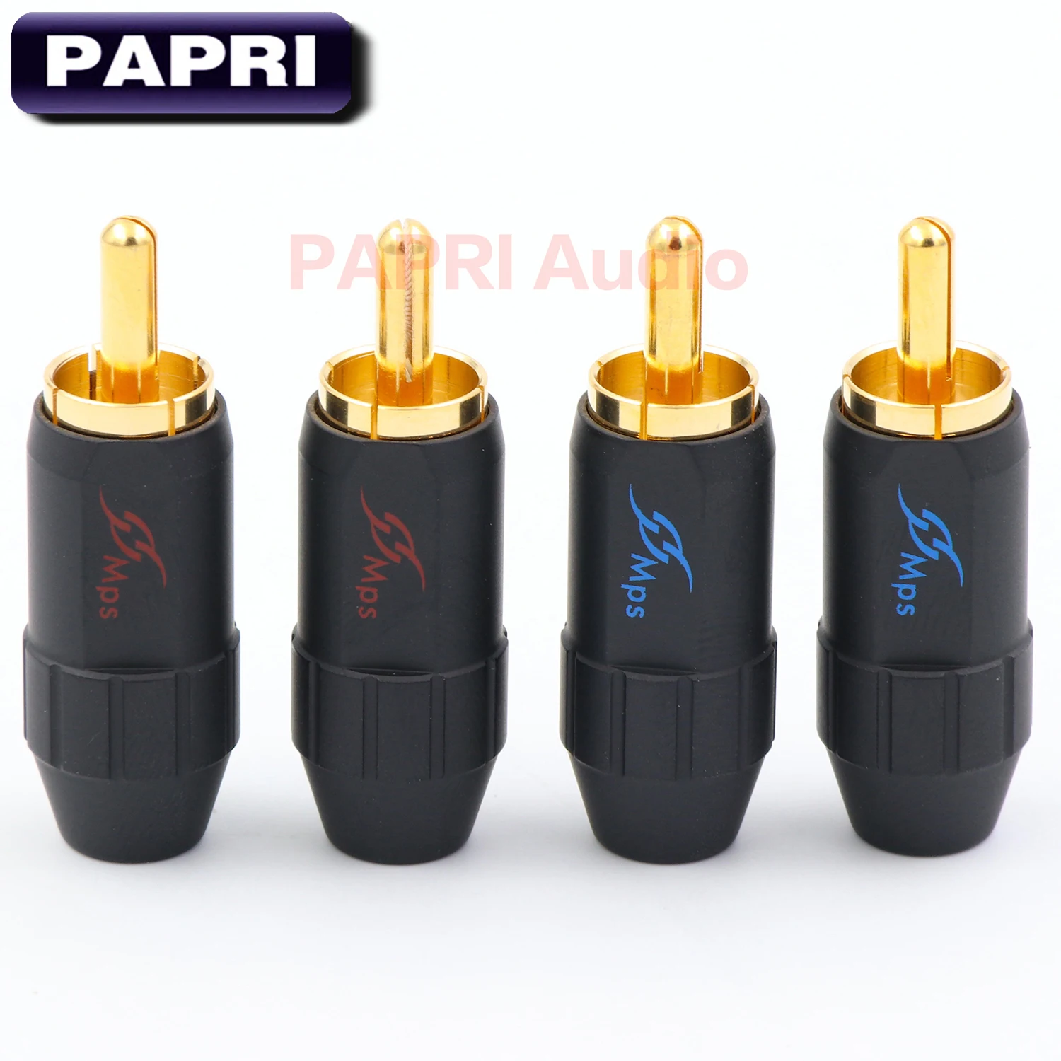 PAPRI MPS Fish 4B DIY RCA штекер HiFi ремонт Позолоченный разъем Jack штекеры для аудио