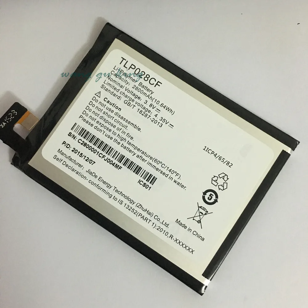 

3,8 в новый высокое качество TLp028CF 2800 мА/ч, Батарея для Alcatel Работает с любым оператором, запасные Батарея