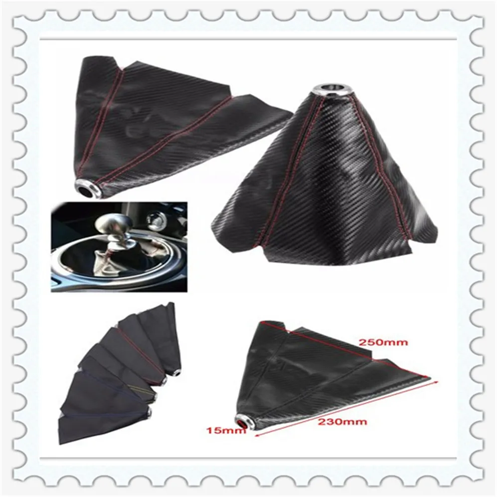 Волоконно-кожаная ручка переключения передач автоматическая крышка загрузки