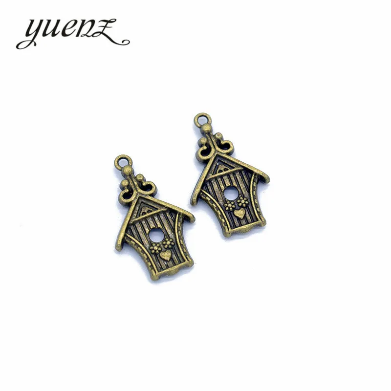 YuenZ 7 шт. старинное серебро цвет дерево дом для изготовления браслета ассорти