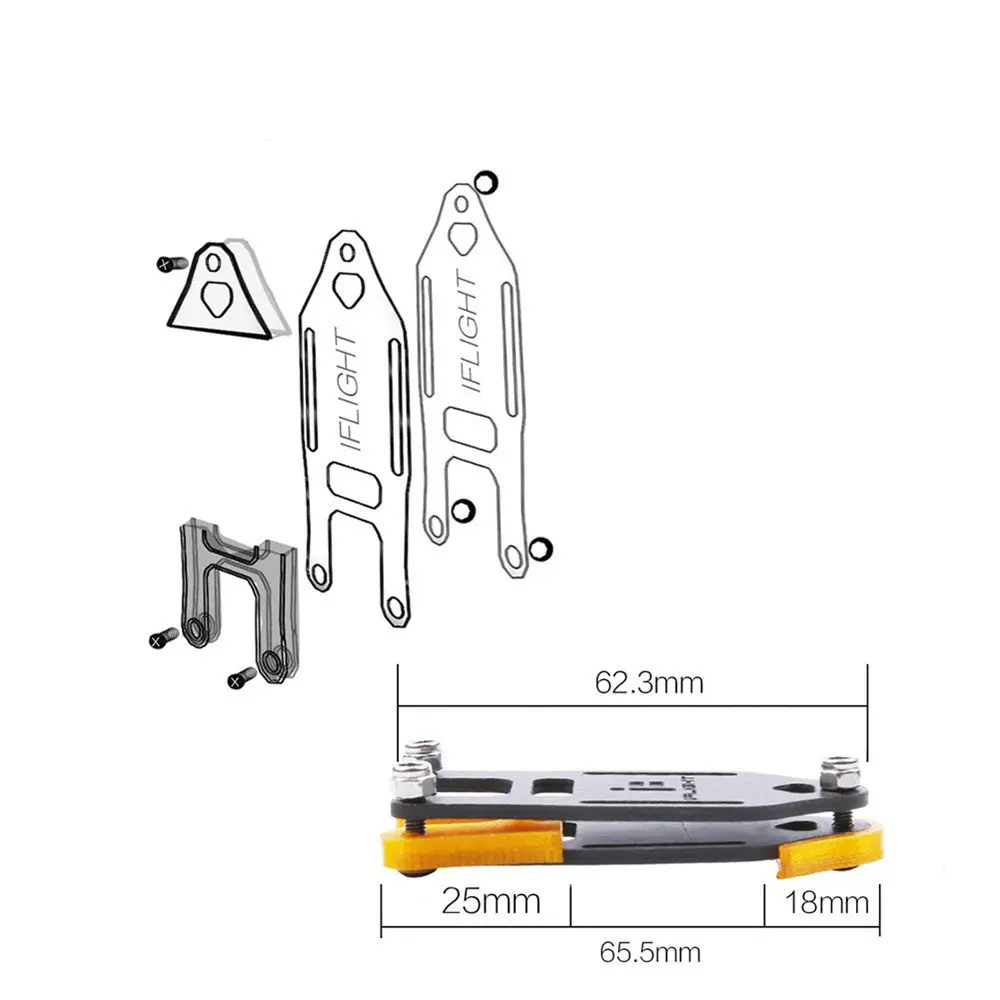 IFlight Upgrade DIY FPV гоночный Дрон рюкзак запасная часть набор ремень галстук и Монтажная пластина для FPV игрушки дроны сумка для квадрокоптера