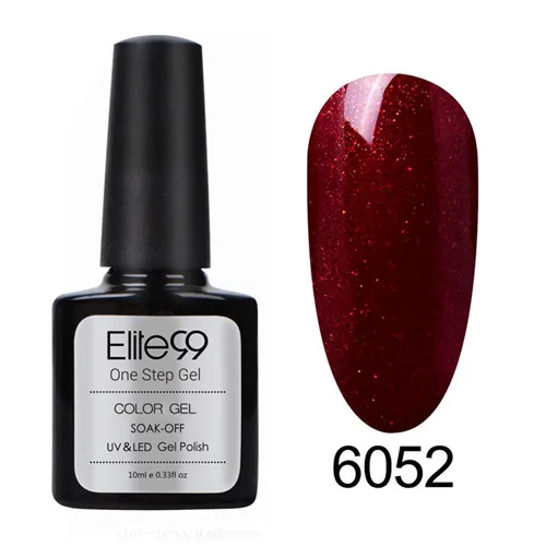 Elite99 одношаговый УФ-Гель-лак для ногтей без необходимости базовое верхнее покрытие маникюр геллак Полупостоянный лак для ногтей чистый цвет Гель-лак - Цвет: 6052