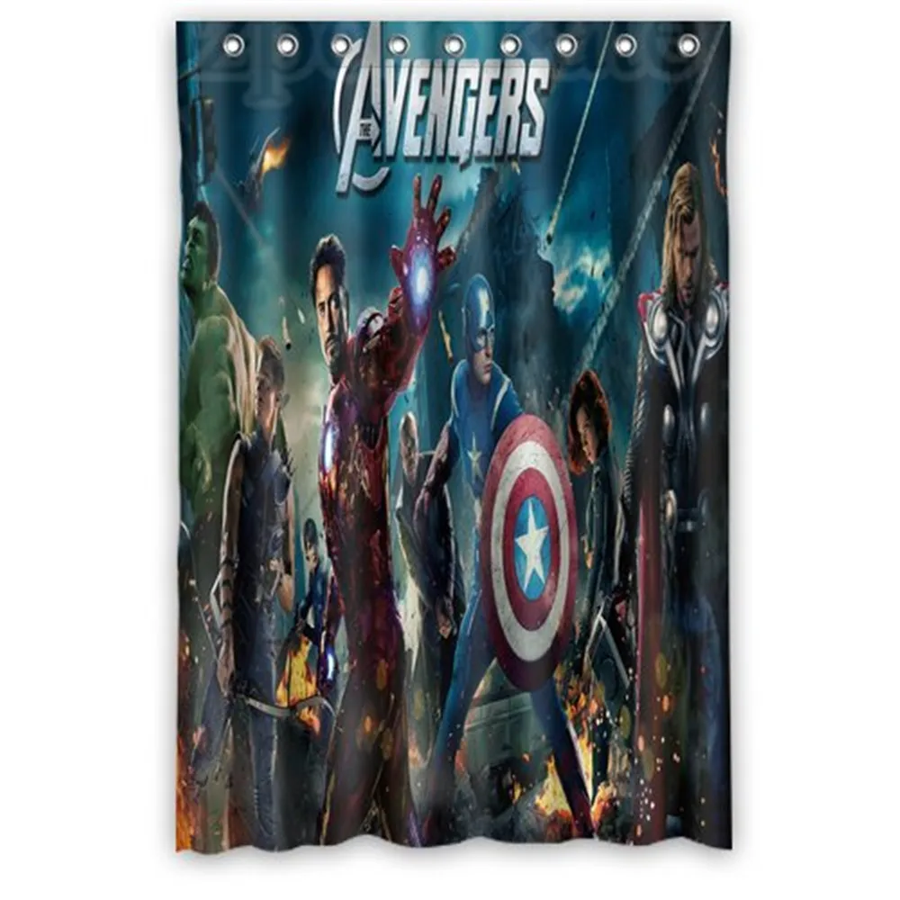 Пользовательские Мстители занавески для душа Высокое качество