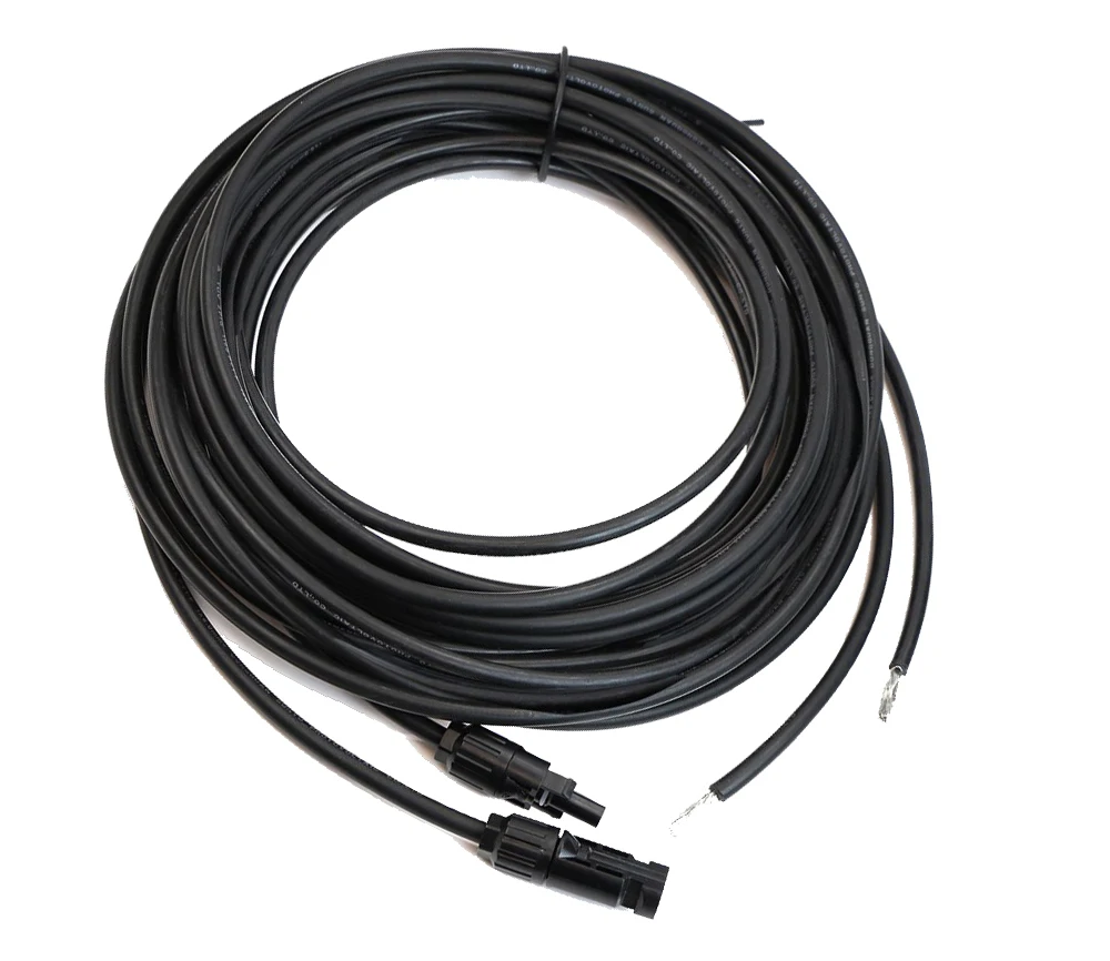 Комплект солнечных адаптеров 6m10AWG кабель PV с разъемами Мама и папа MC4 для