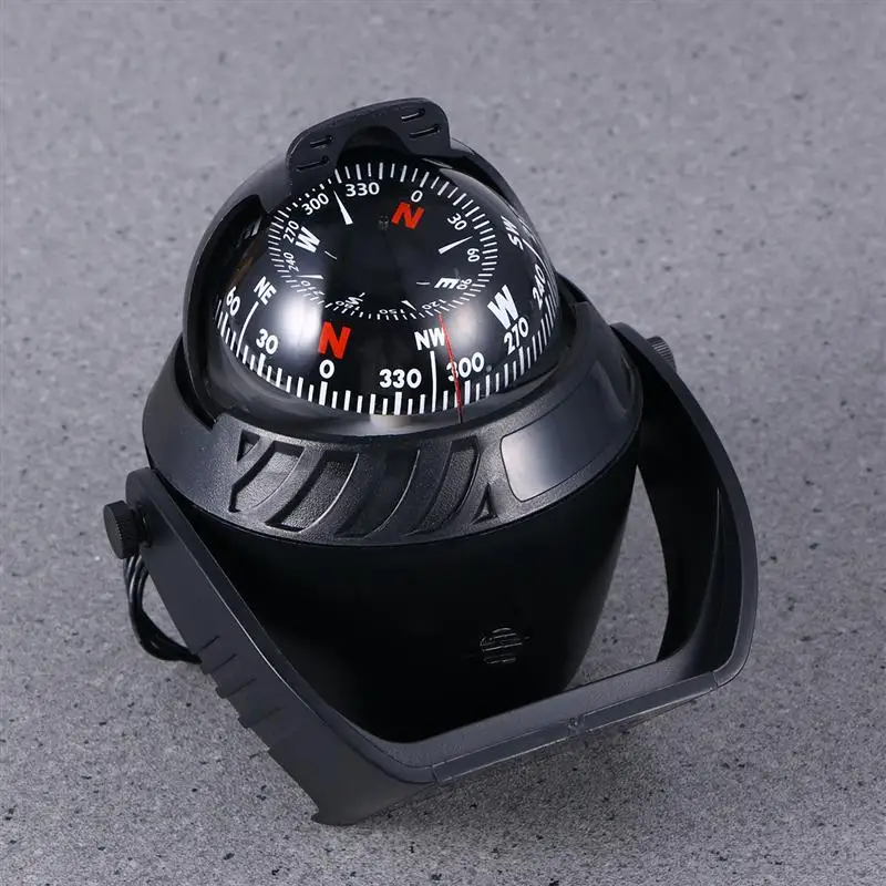 

Sea Electronic Digital Illuminated Marine Compass Adjustment Car Navigation Marine Ball With Magnetic Declination(Black)