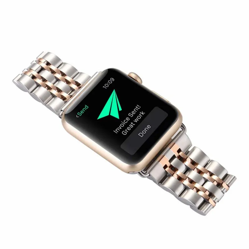Ремешок из нержавеющей стали для Apple Watch Band 38 мм 42 стильный космический серый