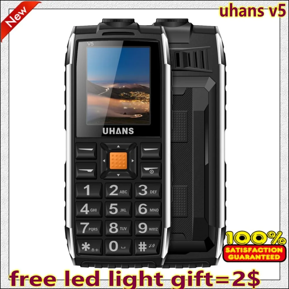 Uhans v5 водонепроницаемый противоударный пылезащитный мобильный телефон большая