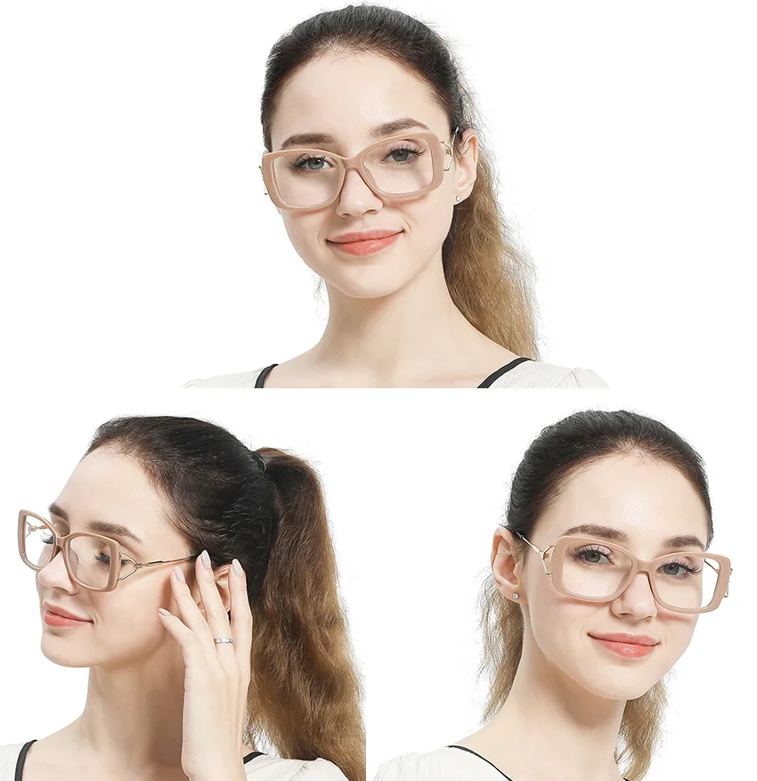 SOOLALA Eye glass es большая рамка квадратные женские s мужские модные оправы для очков прозрачные линзы компьютерное стекло для женщин