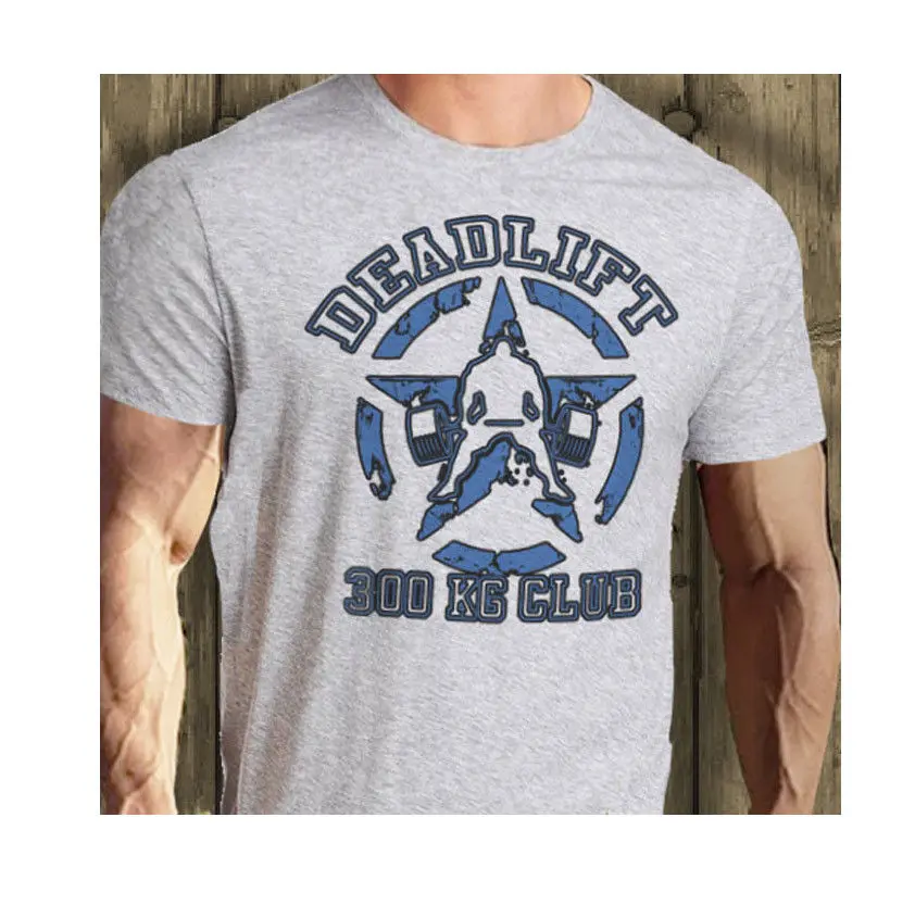 

Забавная одежда, повседневная Летняя серая футболка с коротким рукавом для тренировок и атлетики, 300 кг