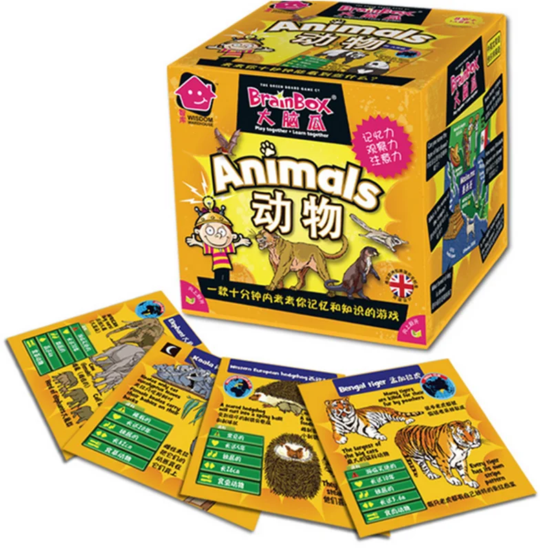 BroinBox: Животные Настольная Игра Смешно Карт Игры Английское Издание Для Детей