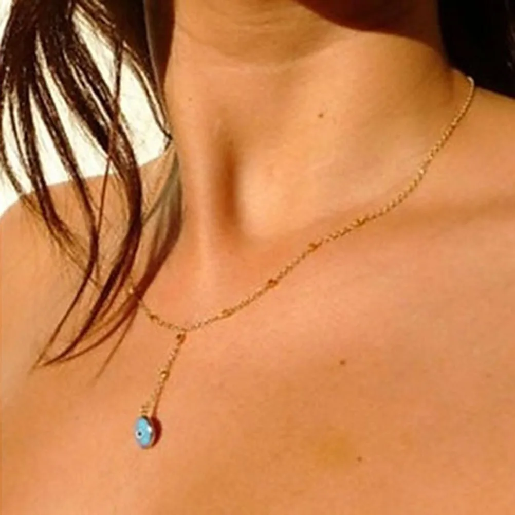 Новинка 1 шт. синие металлические бусины подвеска для золотой цепочки ожерелье