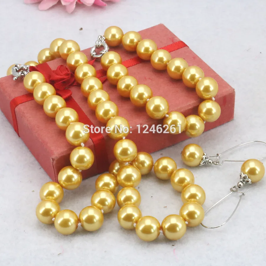 Блестящие рождественские подарки для женщин и девочек 10 мм желтая стеклянная