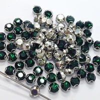 sew on rhinestones crystal strass shiny glass beads emerald 100pcslot 3 8mm sewing crystals diy gem decoration