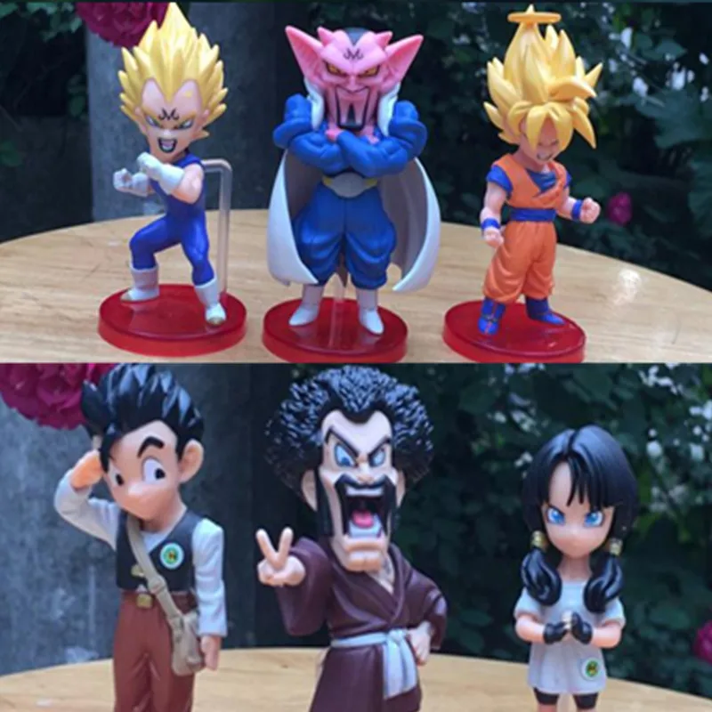 6pcs/lot Dragon Ball Super SaiyanSon Goku/Gohan/Videl/Satan/Vegeta/Dabura 8cm PVC Action Figure Model Boy Gift Kids Toys | Игрушки и