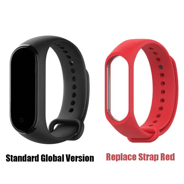 Global red strap Xiaomi Mi смарт-браслет 4 цветной экран пульсометр фитнес 135 мАч Bluetooth 5,0 спортивный водонепроницаемый браслет - Цвет: Global red strap