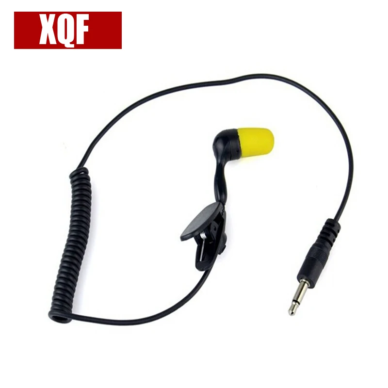 

XQF 3.5mm 1Pin Listen Only Earpiece coiled cord for Radio Mic Speaker