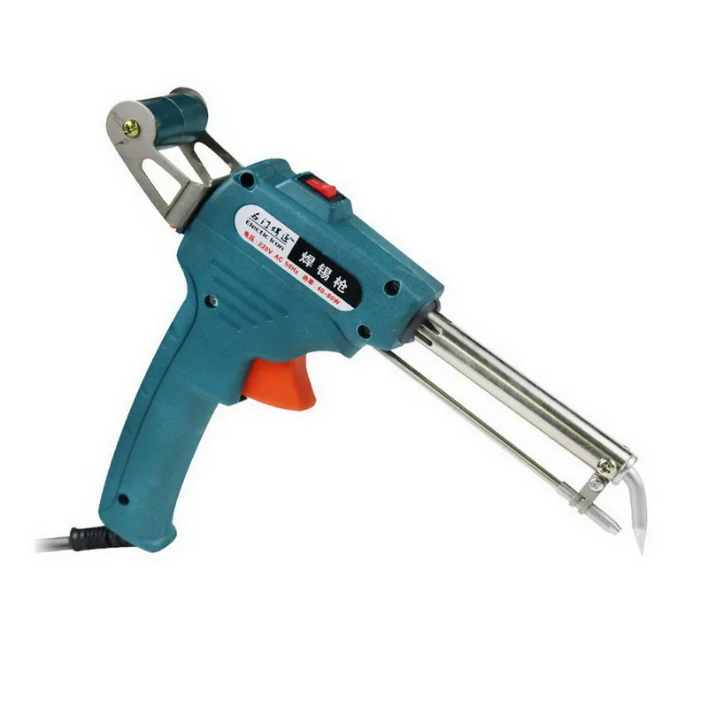 1 soldering iron 110 В/220 В 60 Вт ручной внешний нагревательный паяльник, набор, автоматически отправляется оловянный пистолет, инструмент для пайки и ремонта, паяльная проволока - Цвет: 1 soldering iron