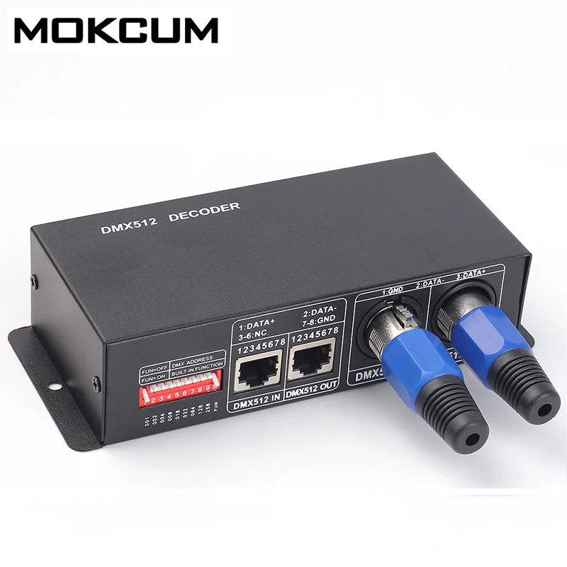 4CH DC12 24V RGBW DMX512 декодер светодиодный контроллер RGB 4 Каналы * 6A для полосы