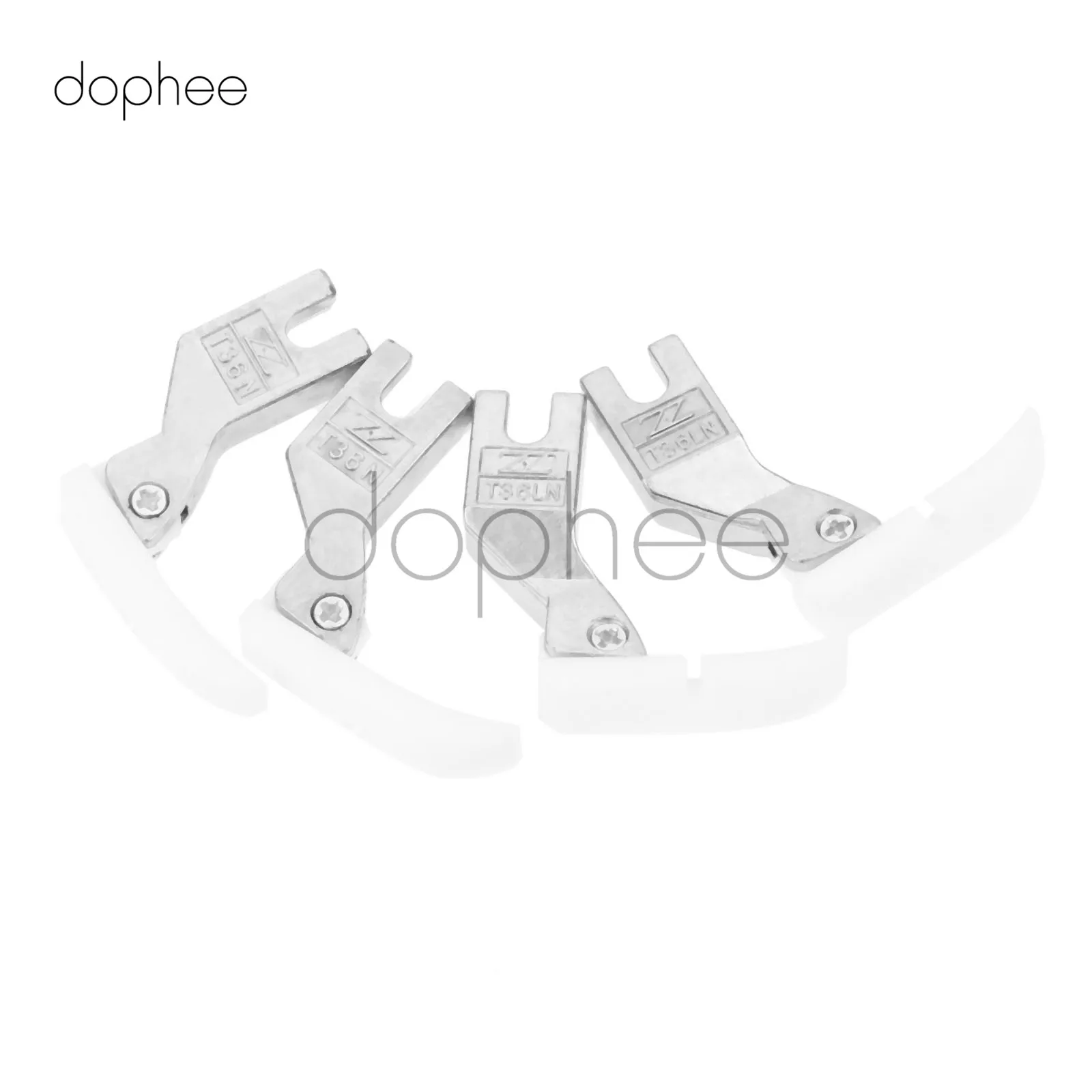 Dophee 2 шт узкая молния лапка прижимная лапка для шитья# T36LN и T36N на каждый тефлоновый низ прижимная лапка швейная машина части