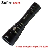 sofirn sd02a professional scuba diving flashlight 18650 powerful dive light cree xpl 3000k led lamp underwater searchlight torch