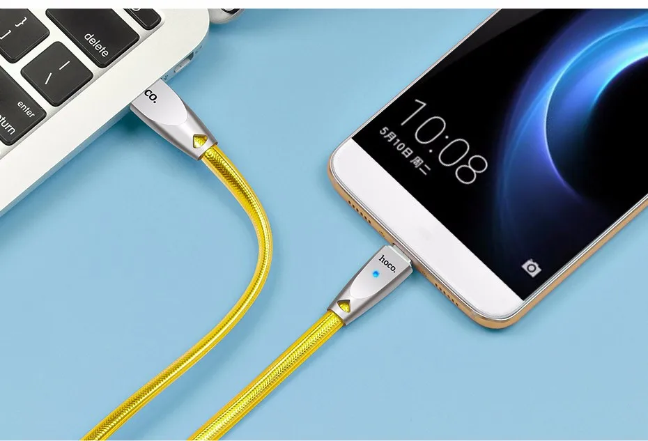НОСО Цинковый сплав Желе Оплетка Зарядный Дата Кабель Type-C к USB для Передачи Данных Зарядка для Samsung LG Sony HTC Xiaomi Шнур Зарядка для Самсунг Сони Сяоми ЮСБ Провод Тип Ц для Мобильного Телефона