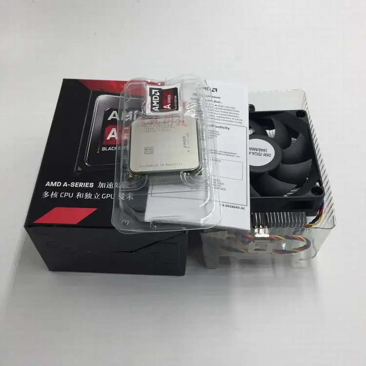 Процессор AMD APU A6-7400k процессор в штучной упаковке с радиатором двухъядерный разъем FM2+ 3,5 ГГц 1 Мб/65 Вт Кэш с Radeon R5 Настольный