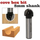 Фреза для дерева, карбид вольфрама, 1 шт., 8 мм, с двойным хвостовиком фреза для отделки кромки дюйма