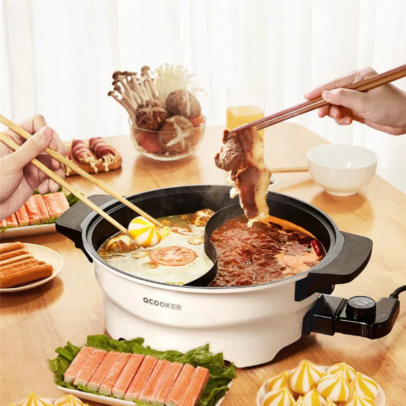 XIAOMI OCOOKER CR-HG03 горячий горшок 4L многофункциональный 2 сетки электрический антипригарный горшок домашняя кухня кухонные инструменты