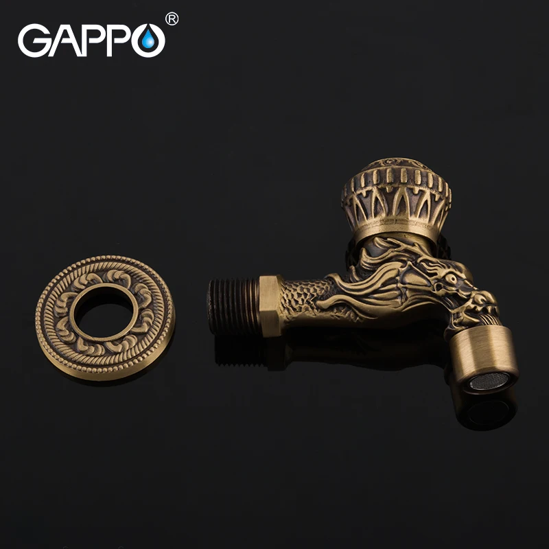 GAPPO двойные краны античная латунь настенный кран для стиральной машины швабры