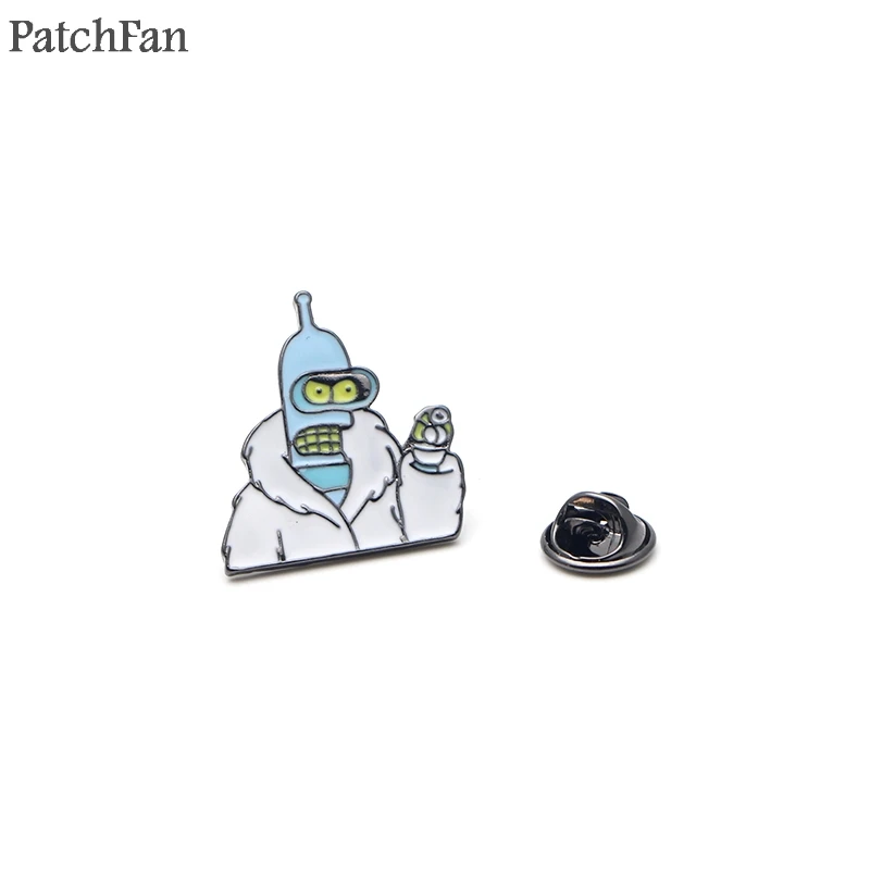 Patchfan Futurama Мультяшные цинковые эмалированные булавки трендовые медали insignia para рюкзак рубашка Броши Одежда Значки для мужчин и женщин A1502