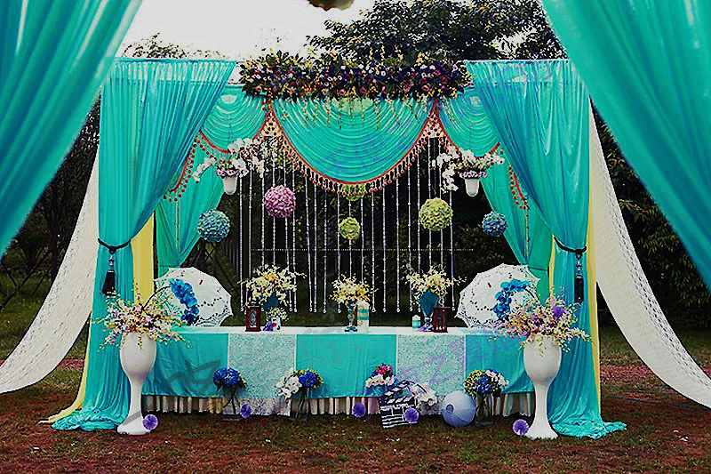 

Hotsall Tassel Trim 3mx6m Swags Drapes Wedding Backdrop Garden Decoration