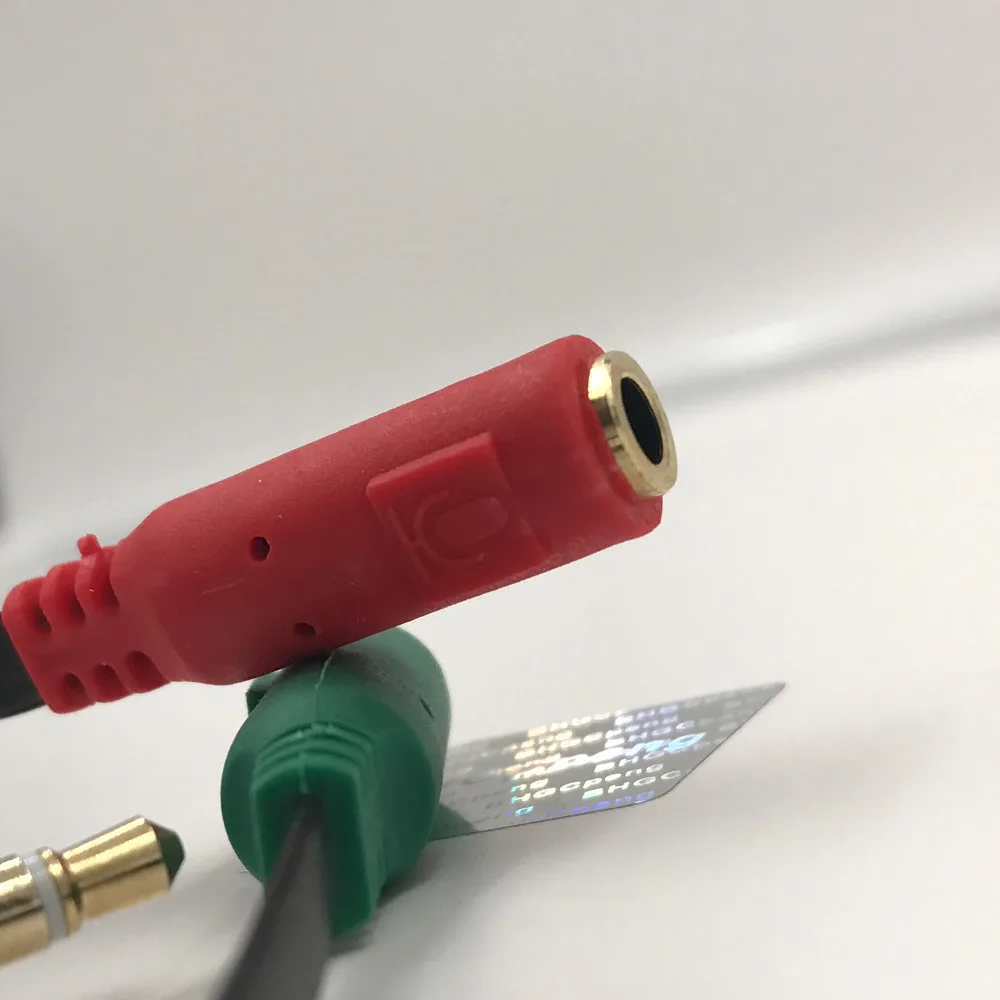 Кабель-разветвитель плоский 3 5 мм для микрофона и гарнитуры 1 шт. | Электроника