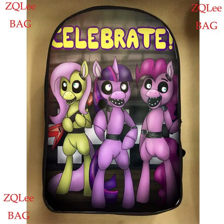 13-дюймовый игровой рюкзак аниме двухслойные школьные сумки для детей 2 Freddy Chica Foxy