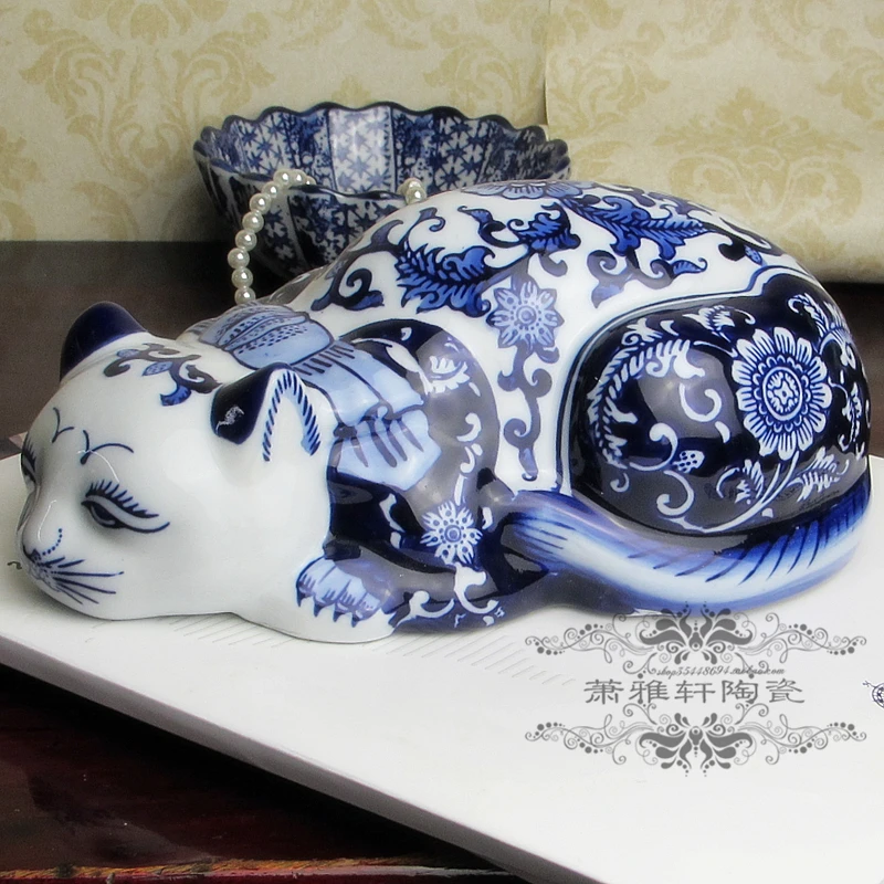 

ceramic Lady lucky cat maneki neko home decor crafts room decoration ceramic handicraft ornament porcelain animal figurine gifts