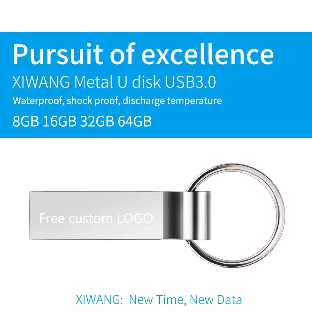 Usb флеш-накопитель 3,0, серебристая металлическая флешка, 128 ГБ, 64 ГБ, 32 ГБ, 16 ГБ, 8 ГБ, 4 Гб, флеш-накопитель, память, usb браслет, ключ, бесплатный логотип