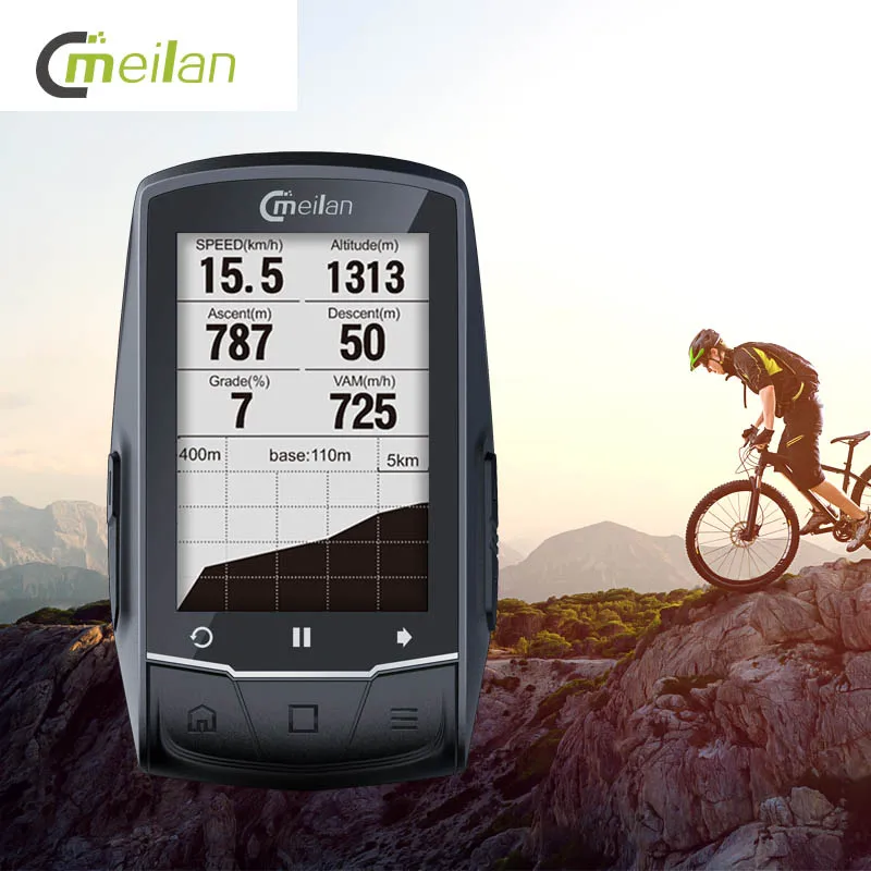 Meilan M1 велосипед gps компьютер навигация для велосипеда Bluetooth Спидометр