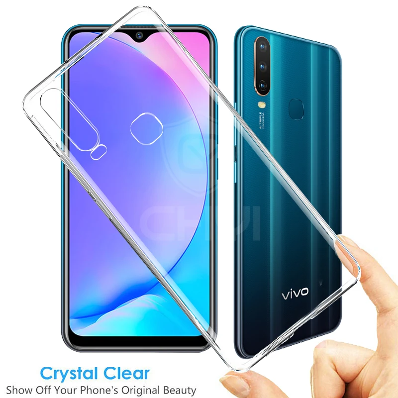 Chyi КРЫШКА ДЛЯ VIVO y17 прозрачный чехол мягкий силиконовый полиуретановый
