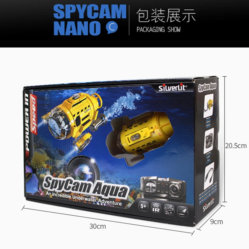RC мини подводная лодка с камерой 3CH перезаряжаемая лодка Водонепроницаемая подводная лодка для детей Детские игрушки
