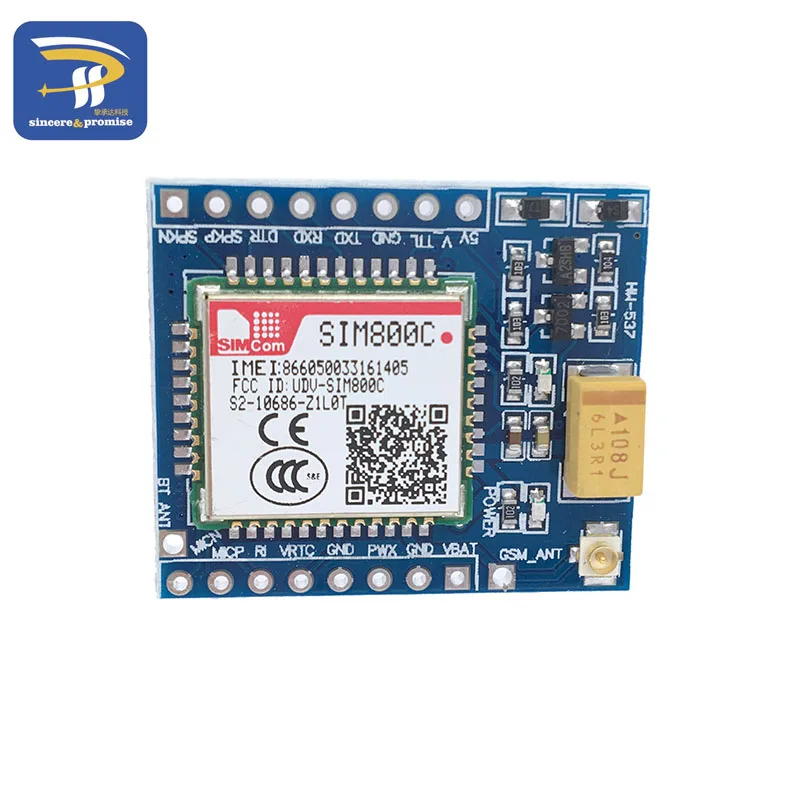 SIM800C GSM GPRS модуль 5 В/3,3 в ttl макетная плата IPEX с Bluetooth и TTS для Arduino STM32 C51