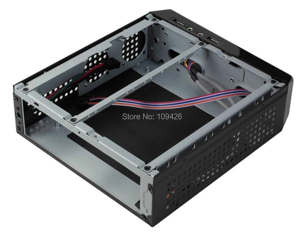Realan 3019 secc 0.6 мм черный ITX Mini Tower настольный компьютер с 120 Вт Питание|desktop computer