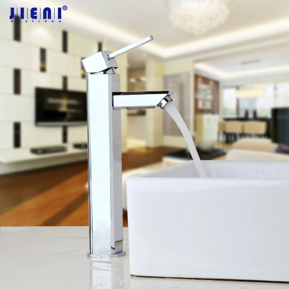 

Luxury Bathroom Basin Sink Kitchen Taps Chrome Finish Hot & Cold Water Mixer Ceramic Valve Tap