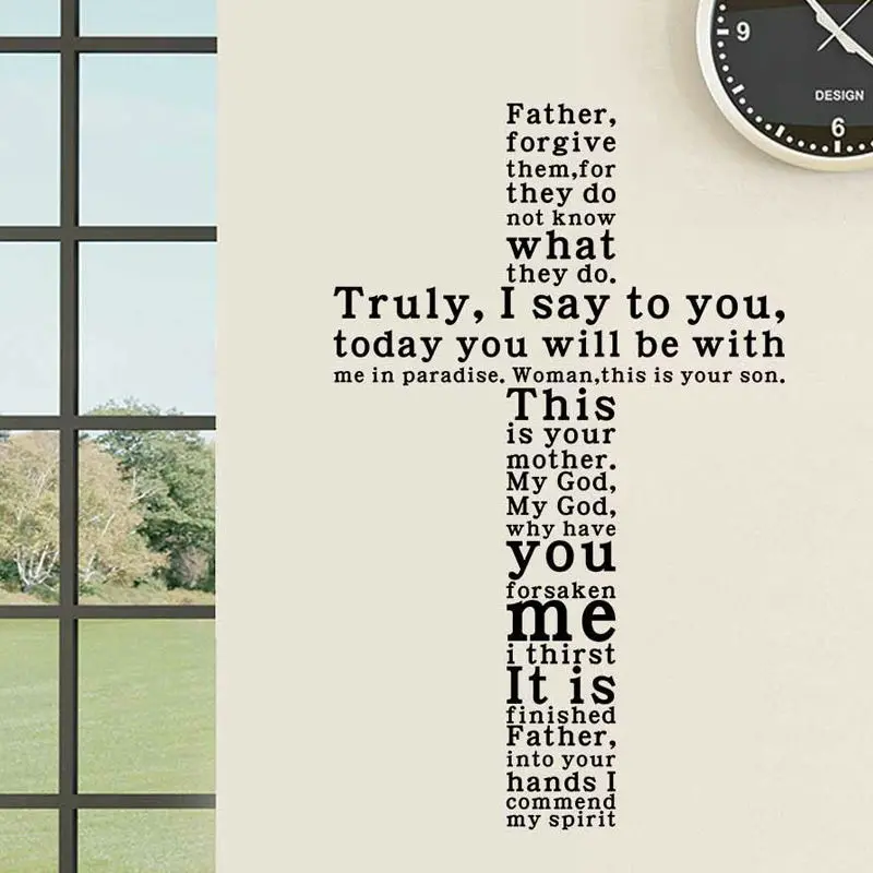 Действительно я говорю вам английский текст Juses Христос Наклейка на стену