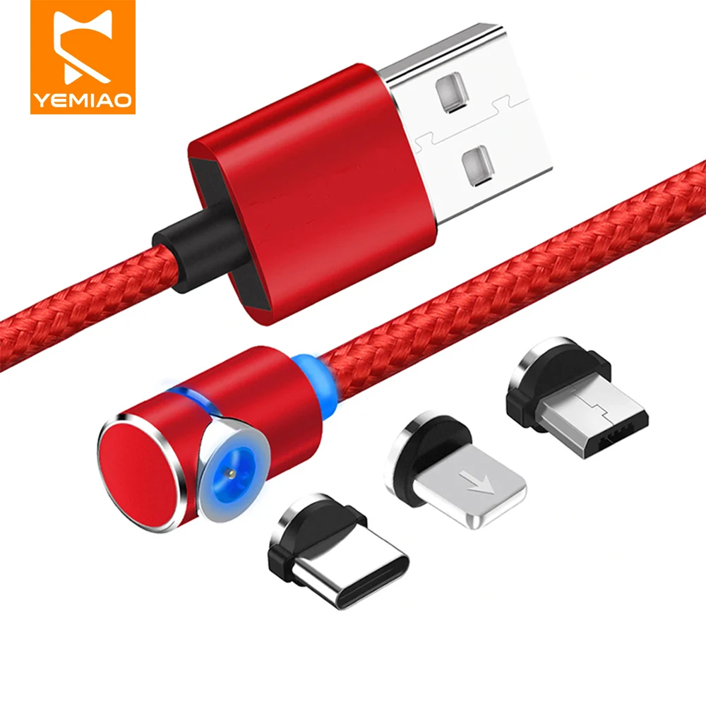 Магнитный кабель для зарядки iPhone XS Max XR X 8 7 6 6s Plus USB LED Type C Micro зарядный