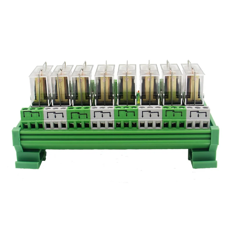 8 канальное 1 SPDT DIN рейка OMRON G2R 12 В DC/AC интерфейсный релейный модуль|omron g2r|8 channelinterface