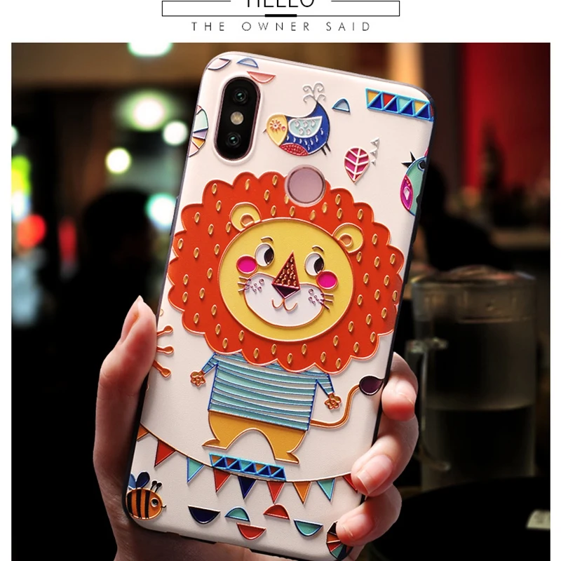 3D чехол для телефона Emoboss xiaomi note 4x5 mi 6 8 милые силиконовые чехлы с изображением